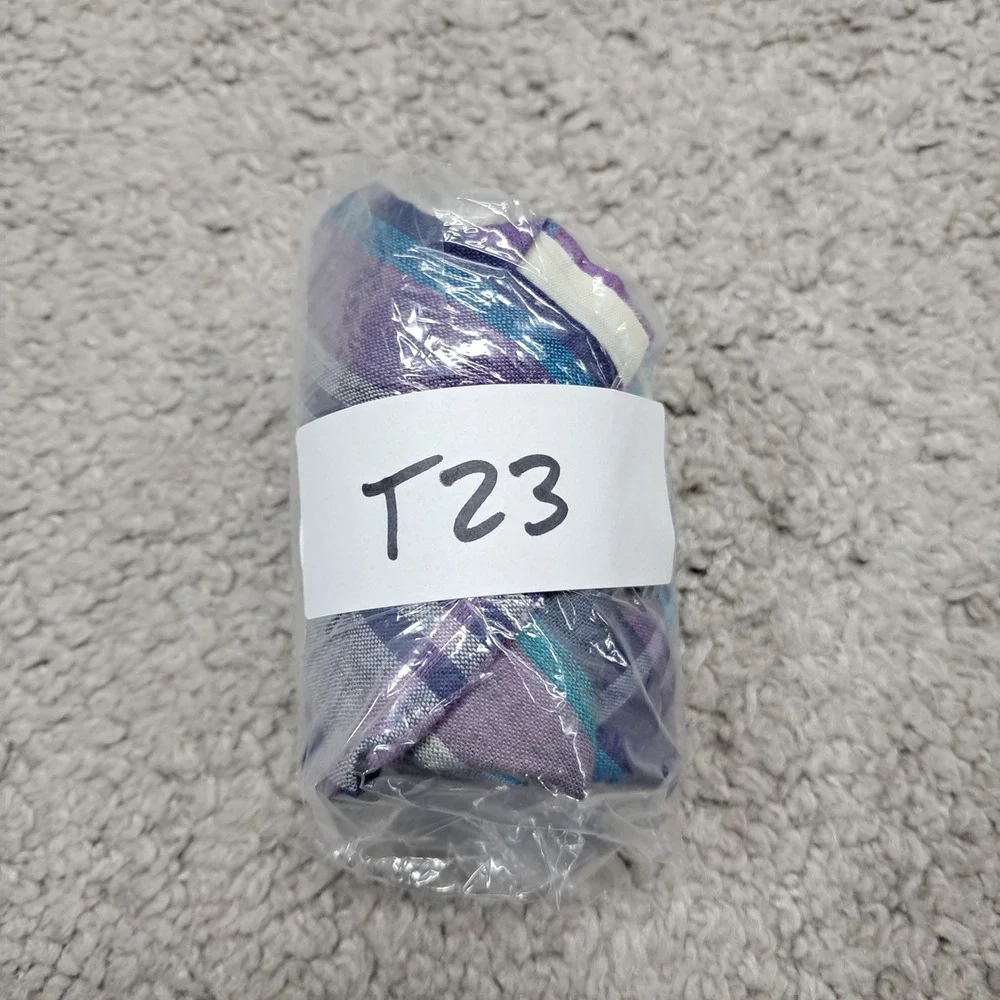 IZOD Mens Plaid Necktie Purple Blue Teal Checkered Classic Silk Blend Tie